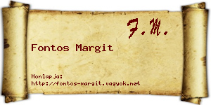 Fontos Margit névjegykártya