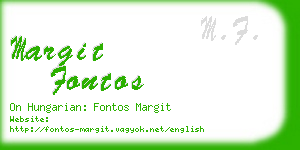 margit fontos business card